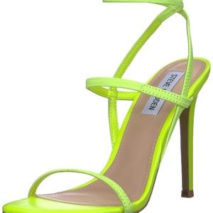 Steve Madden Neon Green Lime Strappy Sandals